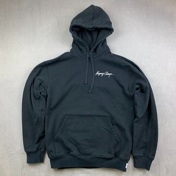 Reigning Champ Other - Reigning Champ Mens Sweater Medium Black Hoodie Heavyweight Cursive Script Logo